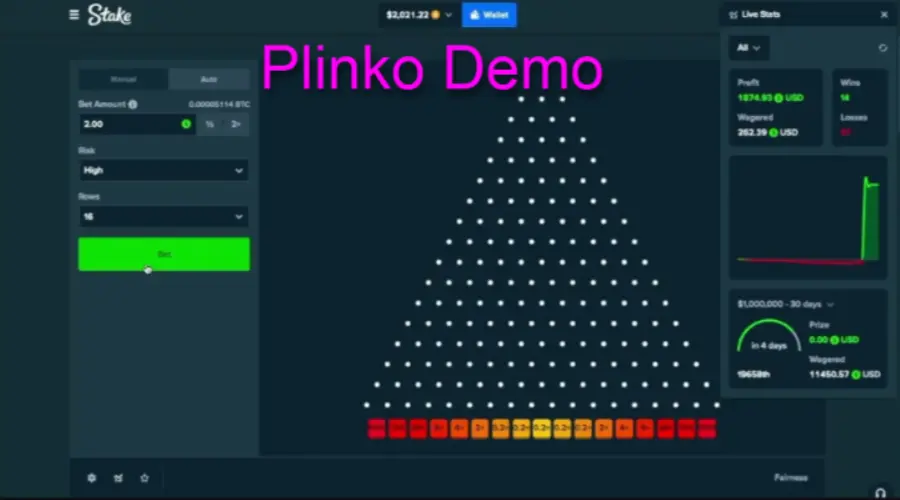 Plinko demo juego